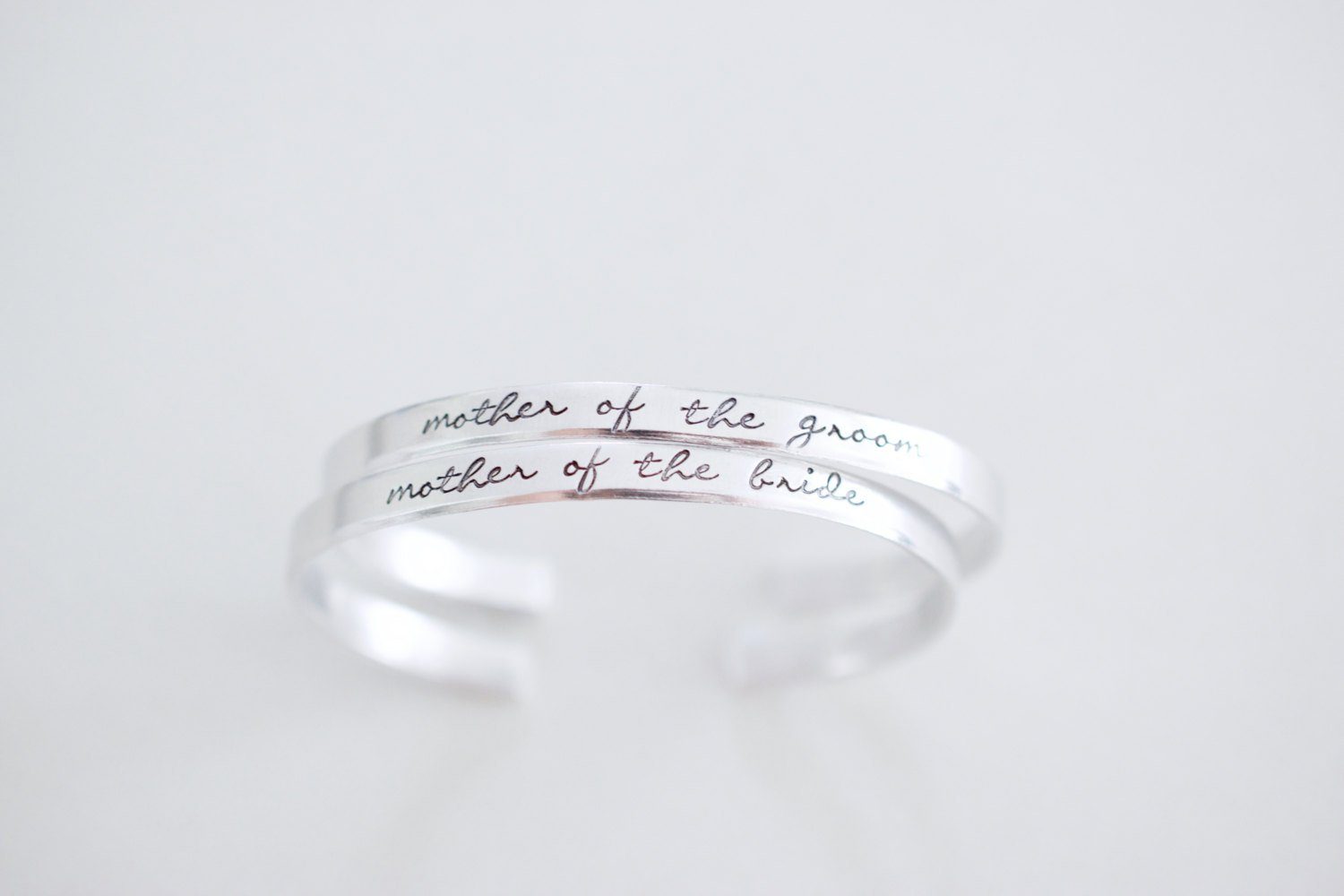 Mother of the Bride Mother of the Groom Cuff Bracelet Set 