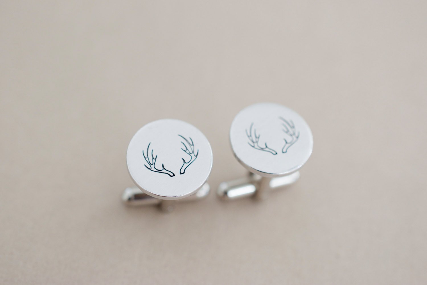 Antler Cufflinks, aerial view