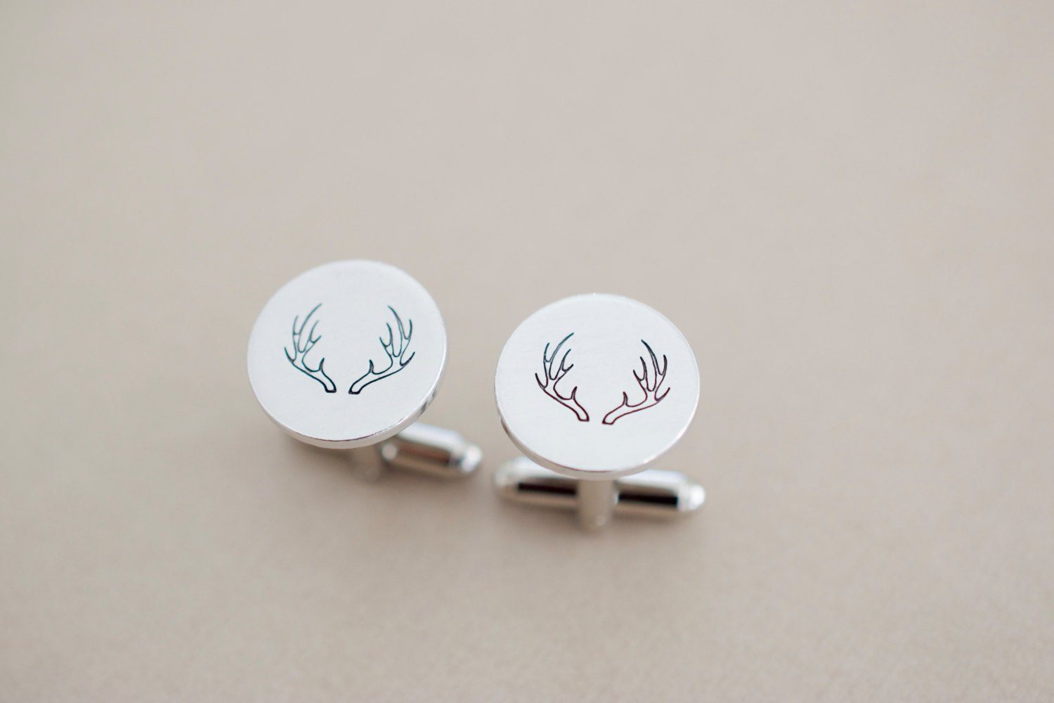 Antler Cufflinks, aerial view