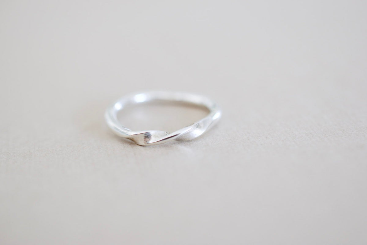 Simple Twisted Sterling Silver Ring