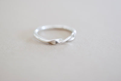 Simple Twisted Sterling Silver Ring