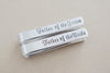 Tie Bar Wedding Set, view from above 