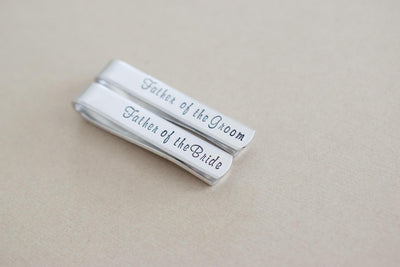 Tie Bar Wedding Set, view from right