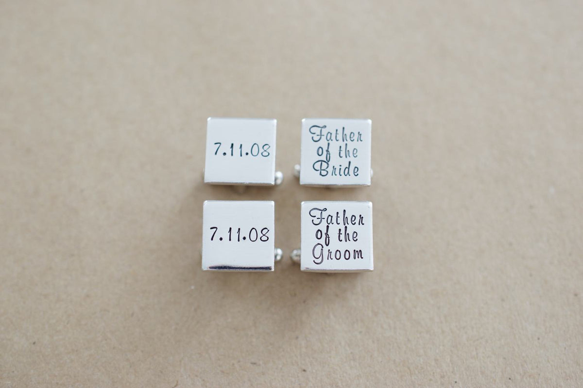 Father of the Groom Cufflinks, view from above