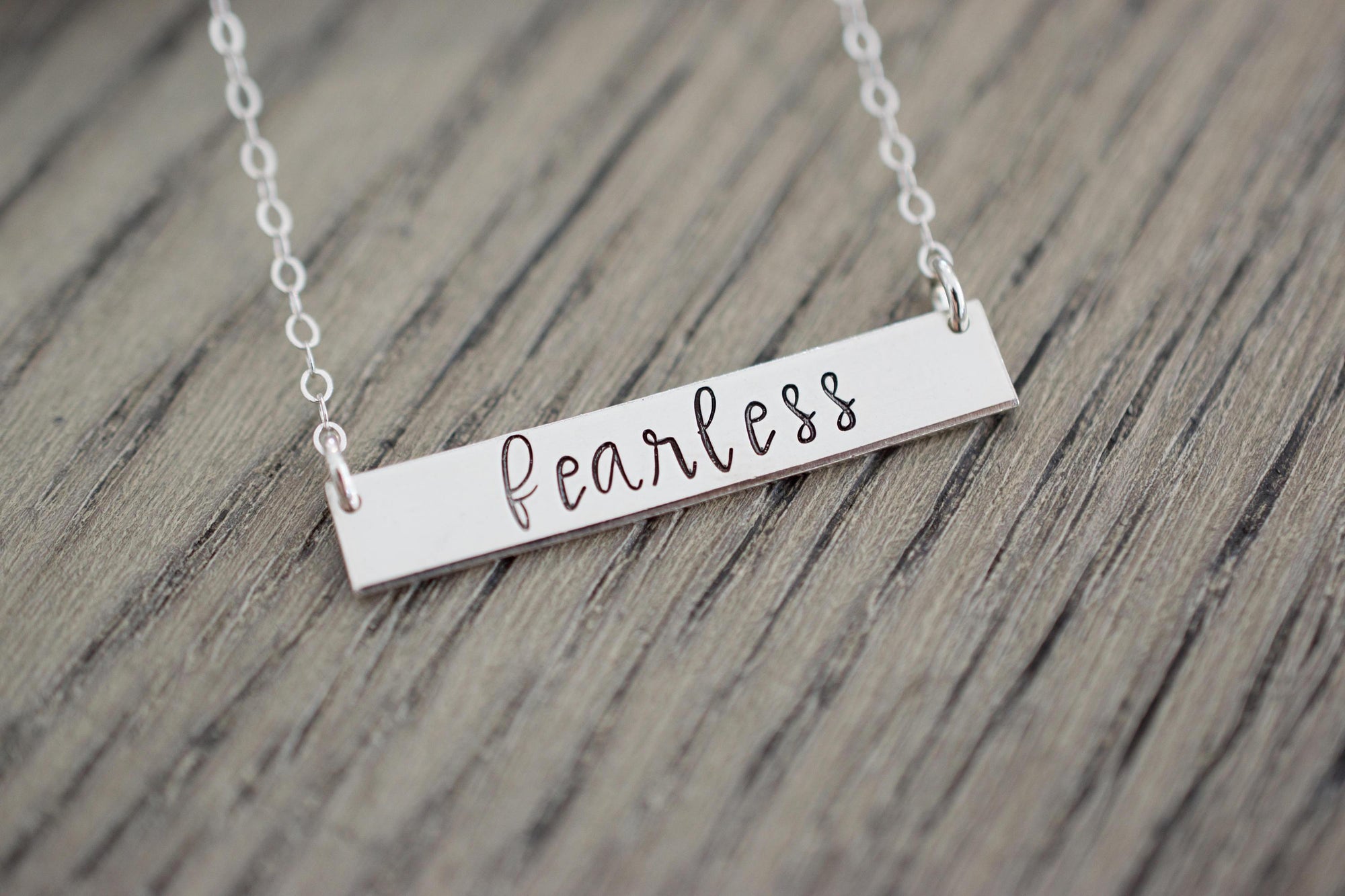 Fearless Bar Necklace, wide view 