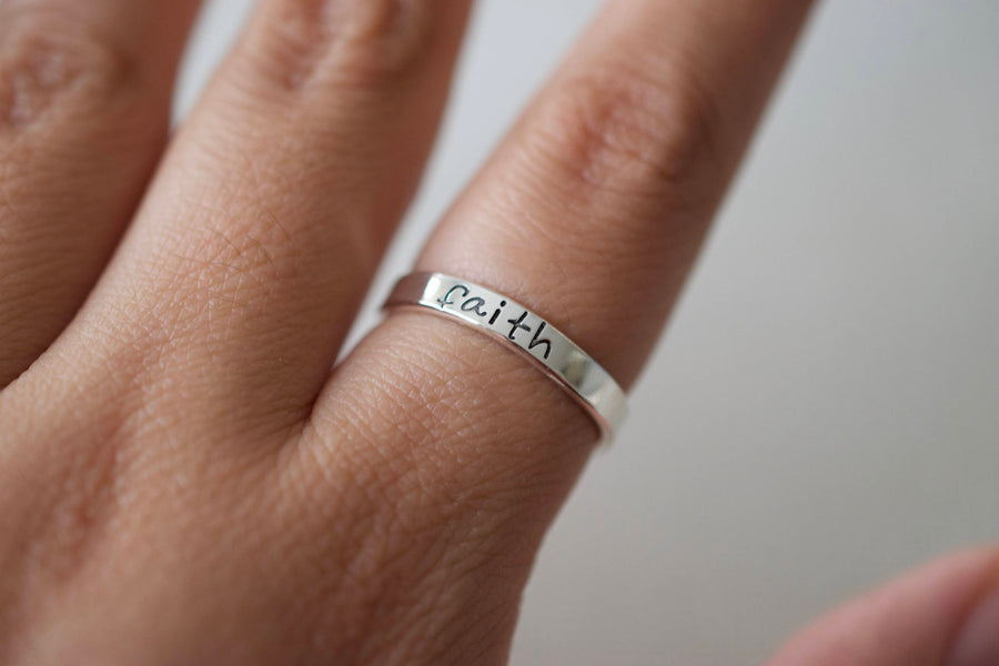 Faith Ring | Hand Stamped Ring