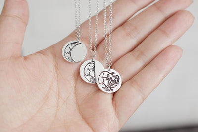 Moon Necklace, close up