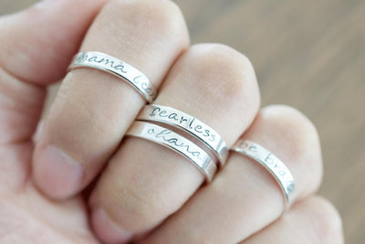 Faith Ring | Hand Stamped Ring, Multiple Rings