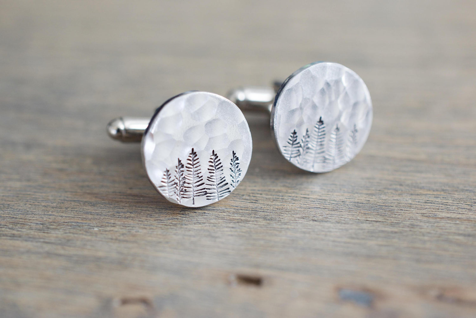Forest Cufflinks, close up