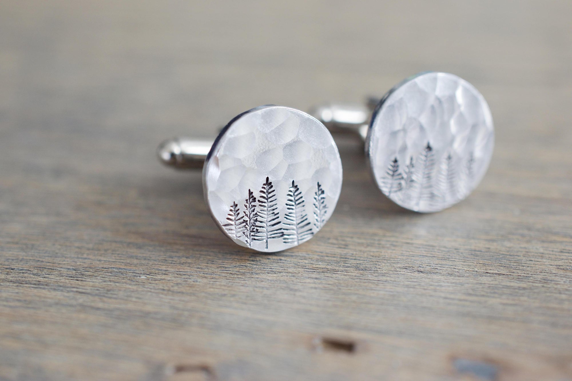 Forest Cufflinks, view from left 