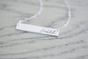 Faith Necklace | Hand Stamped Necklace, side view