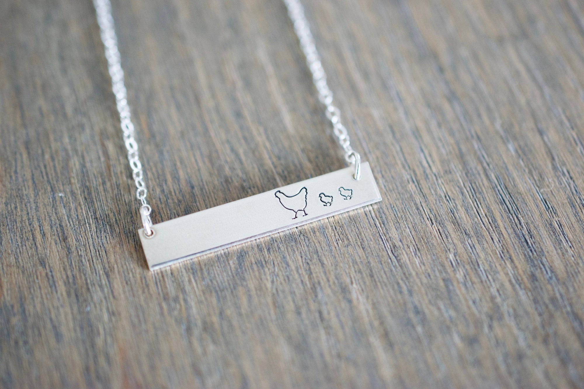 Mother Hen Bar Necklace 