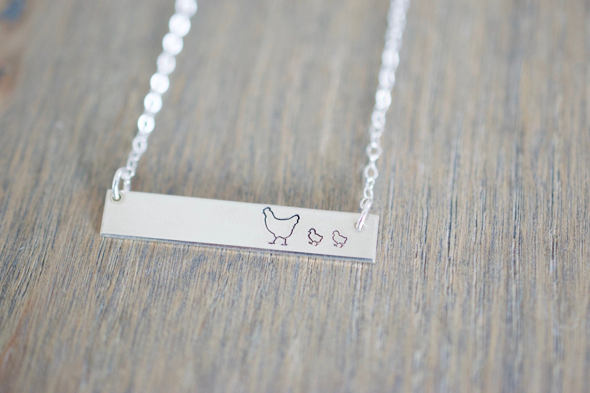 Mother Hen Bar Necklace 