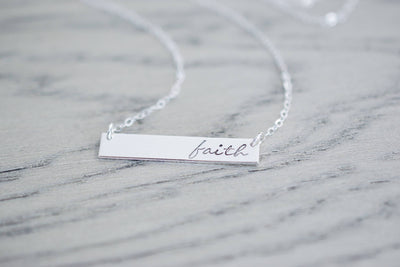 Faith Necklace | Hand Stamped Necklace