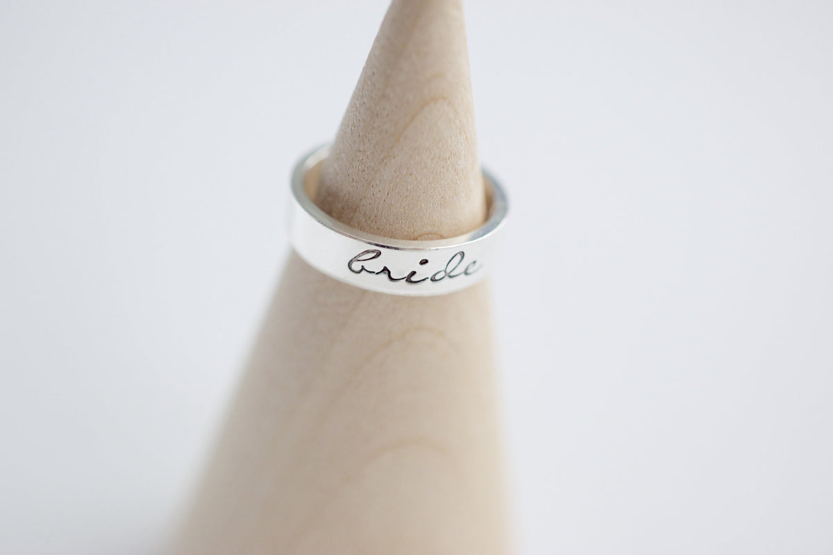 Bride Hand Stamped Ring