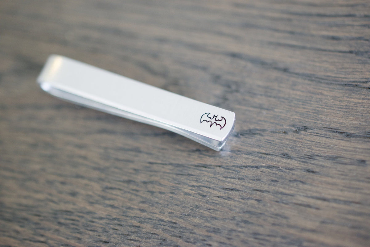 Bat Tie Clip, detail picture