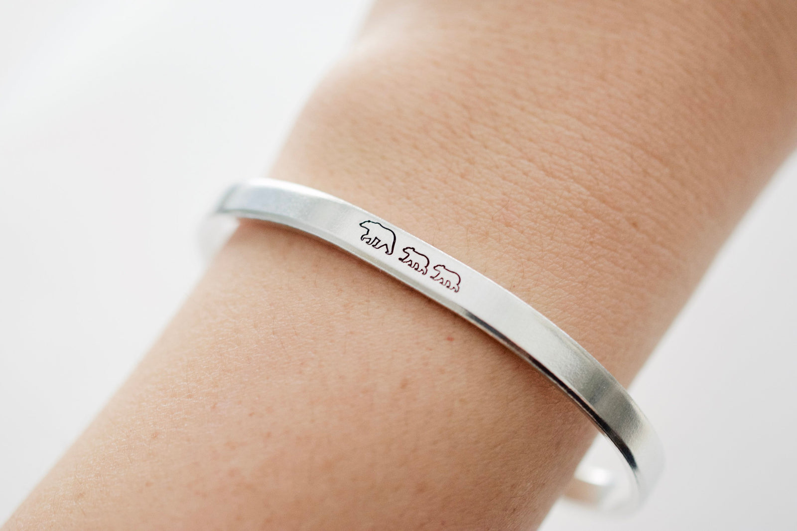 Mama Bear Bracelet, view on wrist 