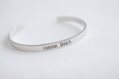 Mama Bear Bracelet, side view