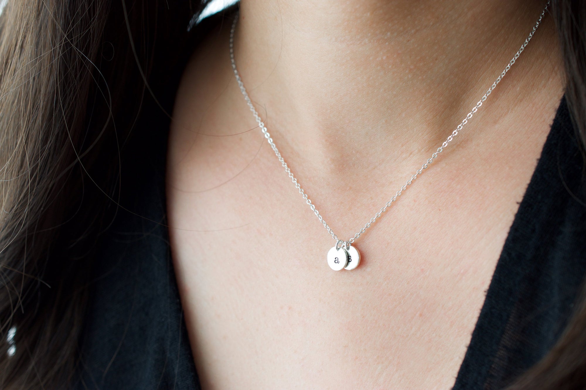 Tiny Initial Necklace | Dainty Personalized Necklace | IB Jewelry