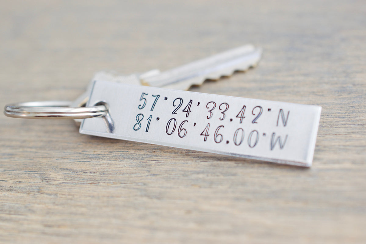 Coordinates Keychain 