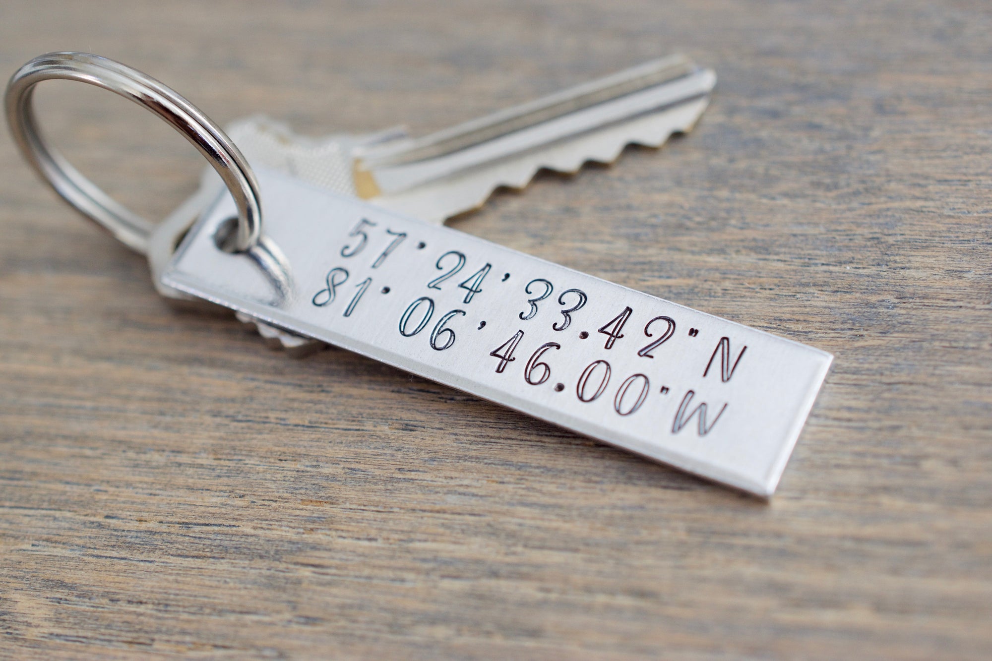 Coordinates Keychain 