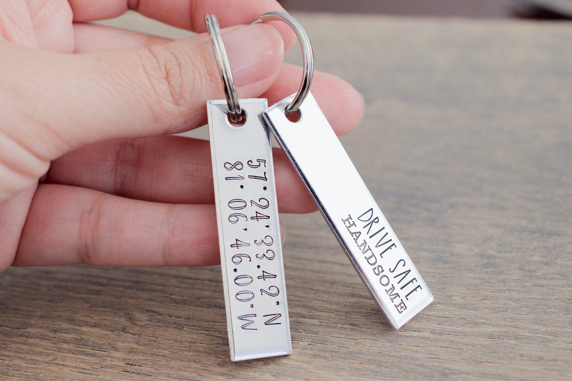 Coordinates Keychain 