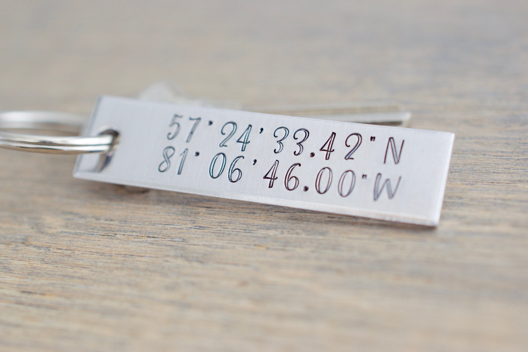 Coordinates Keychain 