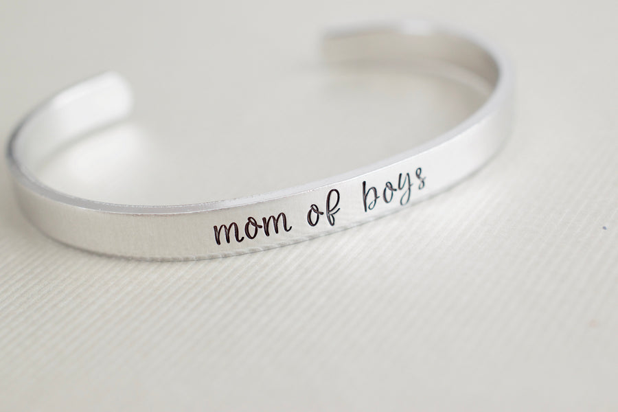 Mom of Boys Bracelet 