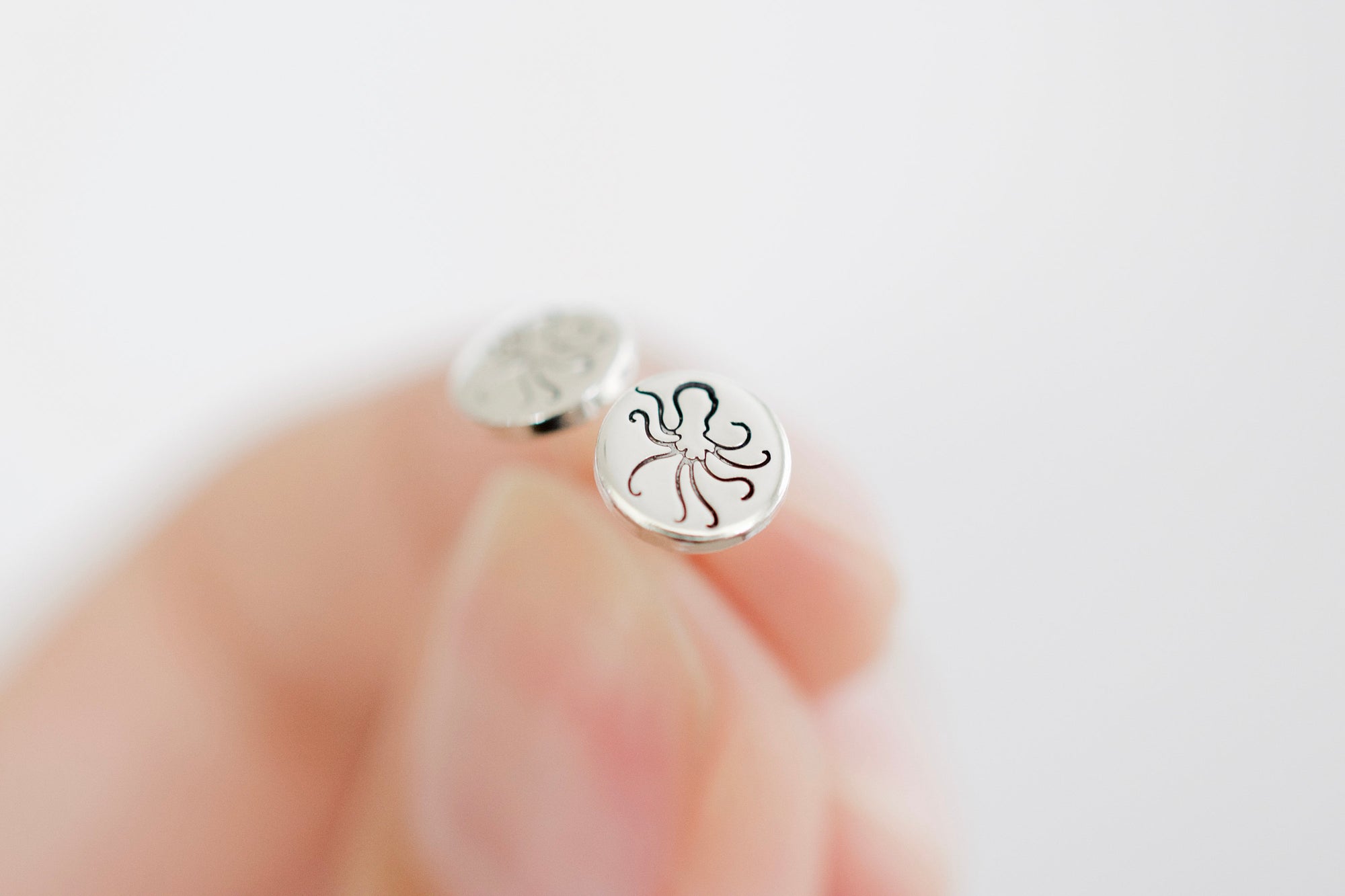 Octopus Earrings - Sterling Ocean Earrings - Gift for her