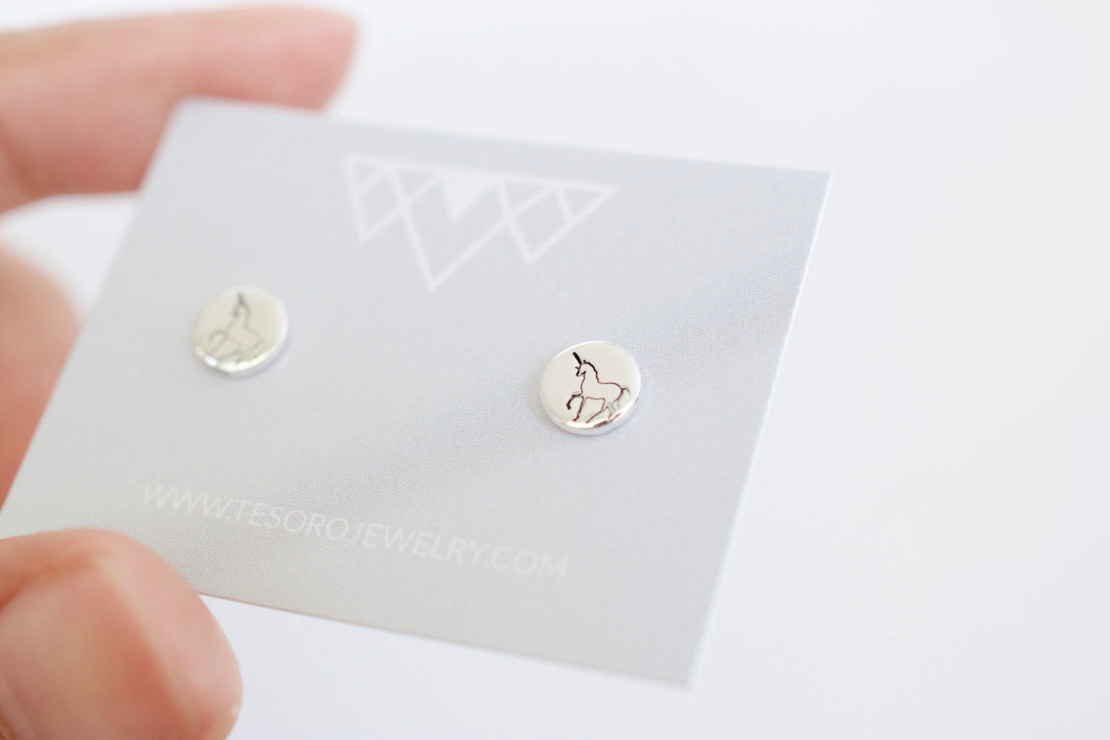 Unicorn Earrings - Sterling Unicorn Stud Earrings - Gift for her