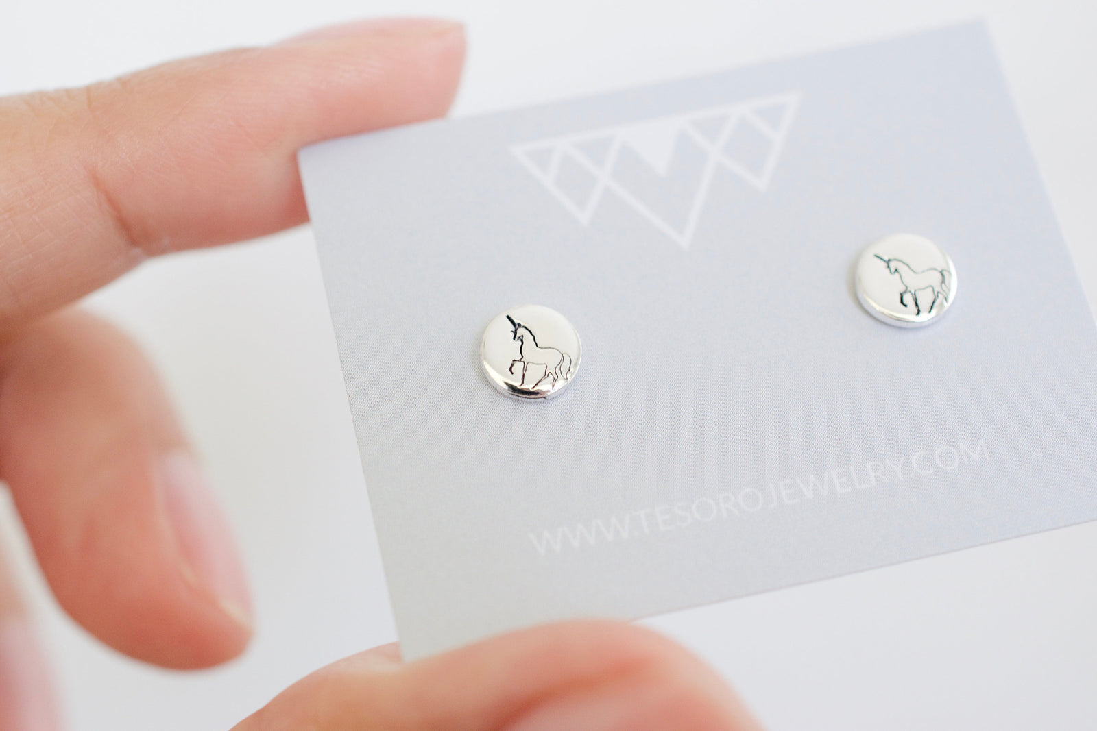 Unicorn Earrings - Sterling Unicorn Stud Earrings - Gift for her