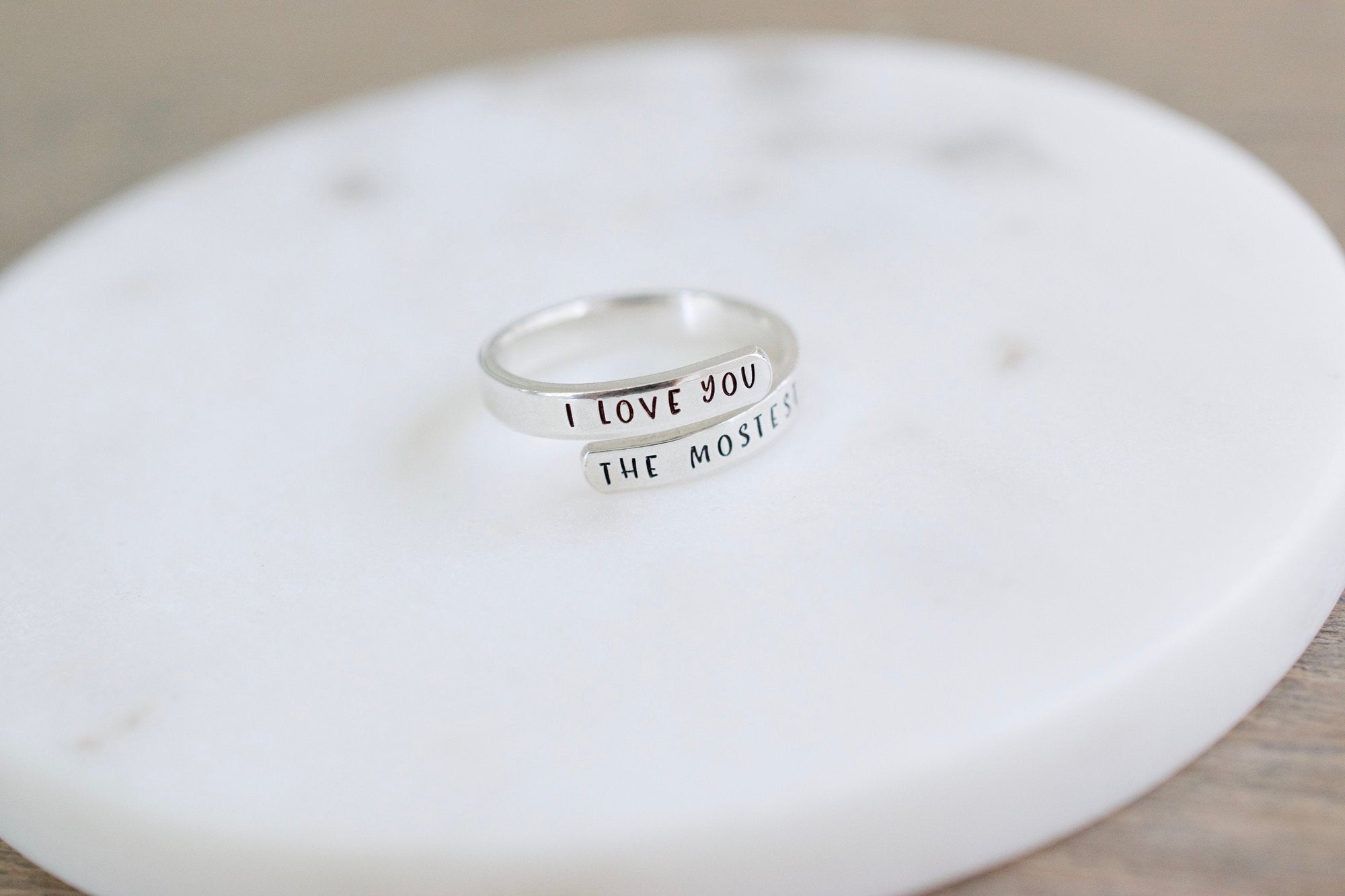 I Love You the Mostest Ring - Sterling Silver Wrap Ring - Mom Jewelry