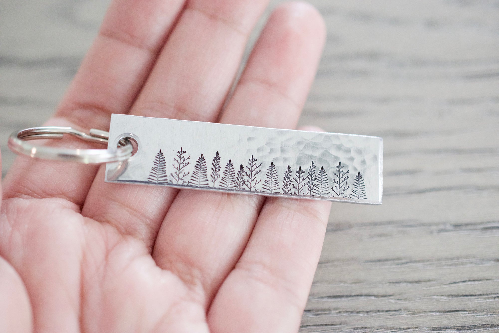 Forest Keychain - Tree Keychain - Personalized Gift