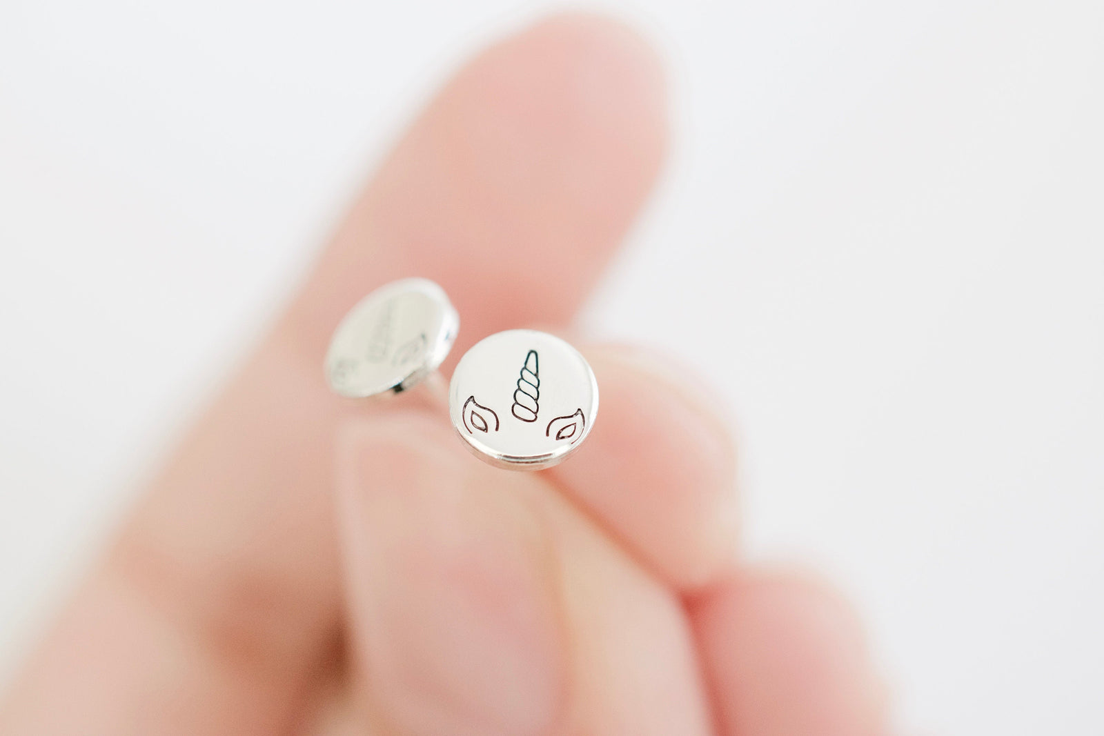 Unicorn Horn Earrings - Sterling Unicorn Stud Earrings - Gift for her