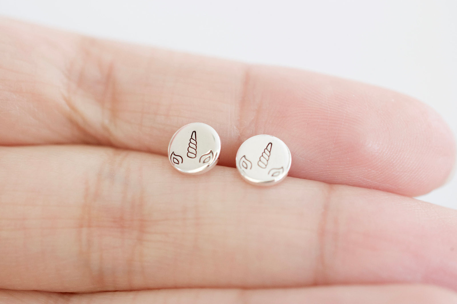 Unicorn Horn Earrings - Sterling Unicorn Stud Earrings - Gift for her