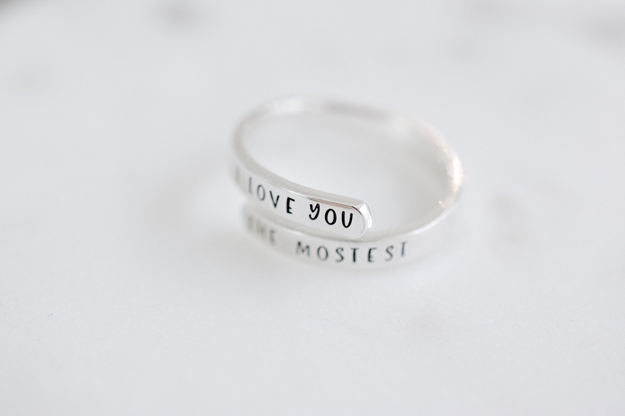 I Love You the Mostest Ring - Sterling Silver Wrap Ring - Mom Jewelry