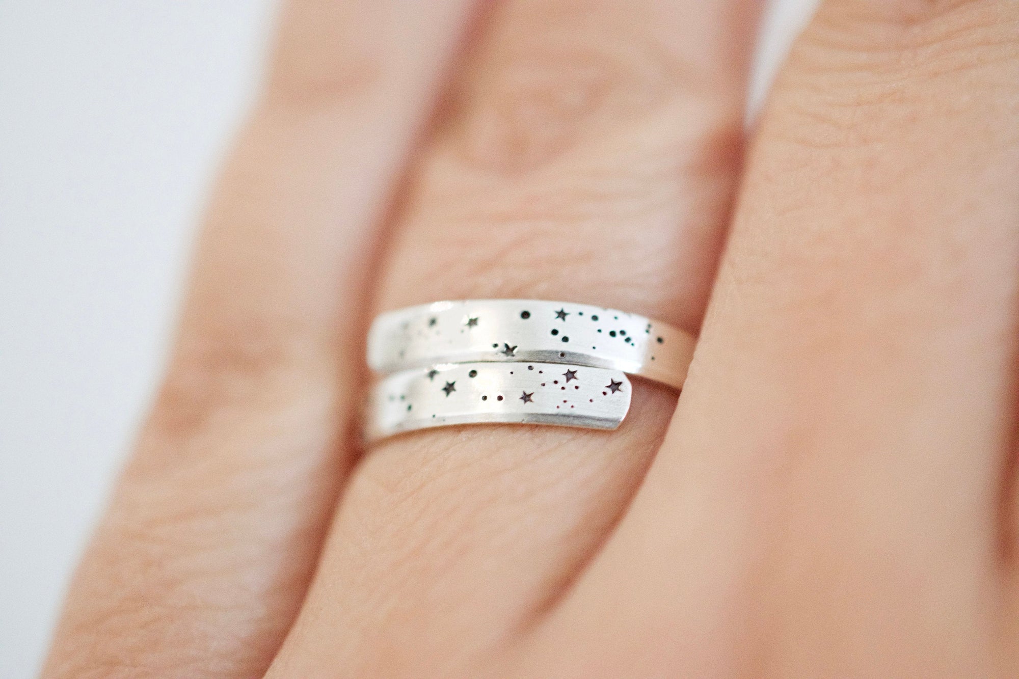 Star Ring - Sterling Silver Starry Wrap Ring - Gift for Her