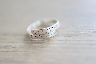 Star Ring - Sterling Silver Starry Wrap Ring - Gift for Her