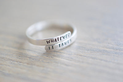 Whatever It Takes Ring - Sterling Silver Wrap Ring - Gift for Her