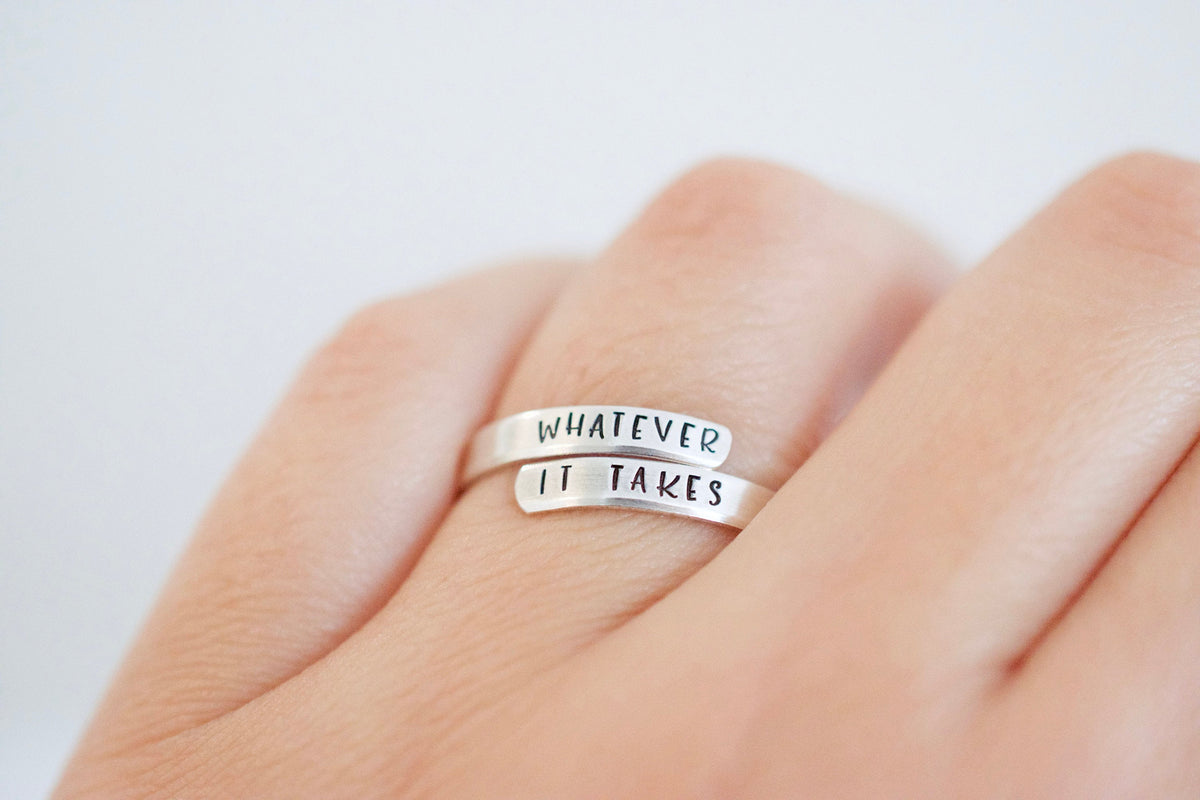 Whatever It Takes Ring - Sterling Silver Wrap Ring - Gift for Her