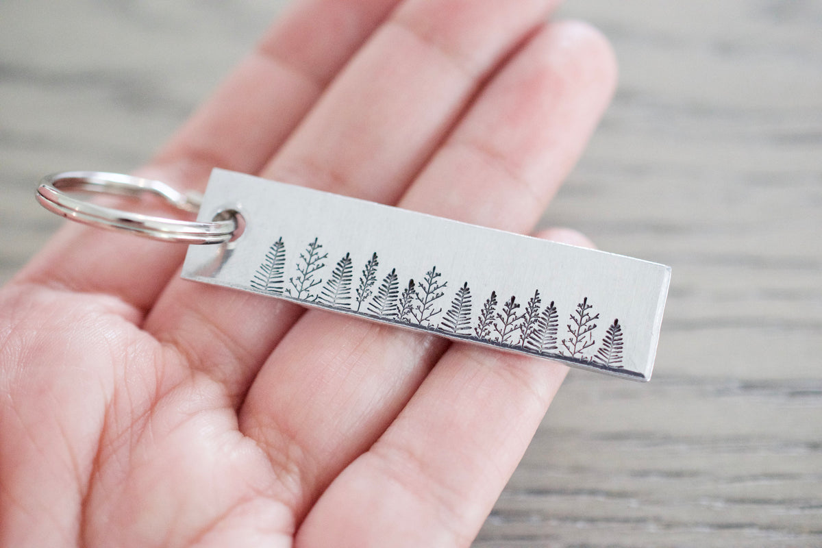 Forest Keychain - Tree Keychain - Personalized Gift