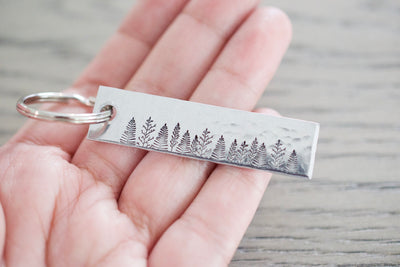 Forest Keychain - Tree Keychain - Personalized Gift