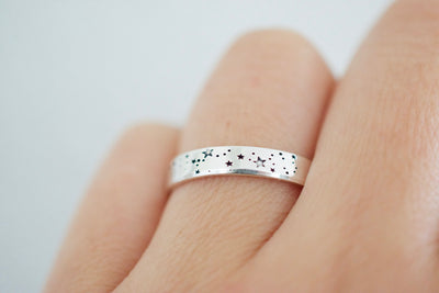 Stars Ring - Sterling Silver Ring - Stars and Moon Ring - Gifts for Her