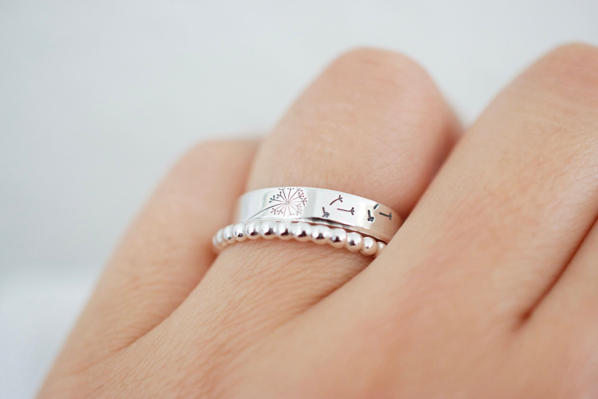 Dandelion Ring - Sterling Silver Ring - Gifts for Her