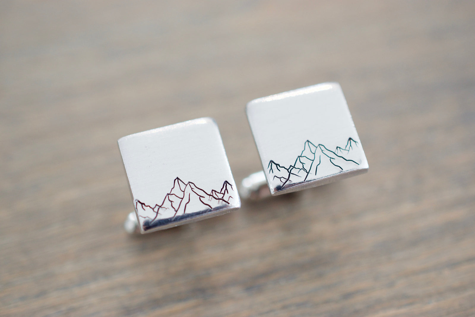 Mountain Cufflinks - Personalized Cufflinks - Gift for him, men, groom, dad