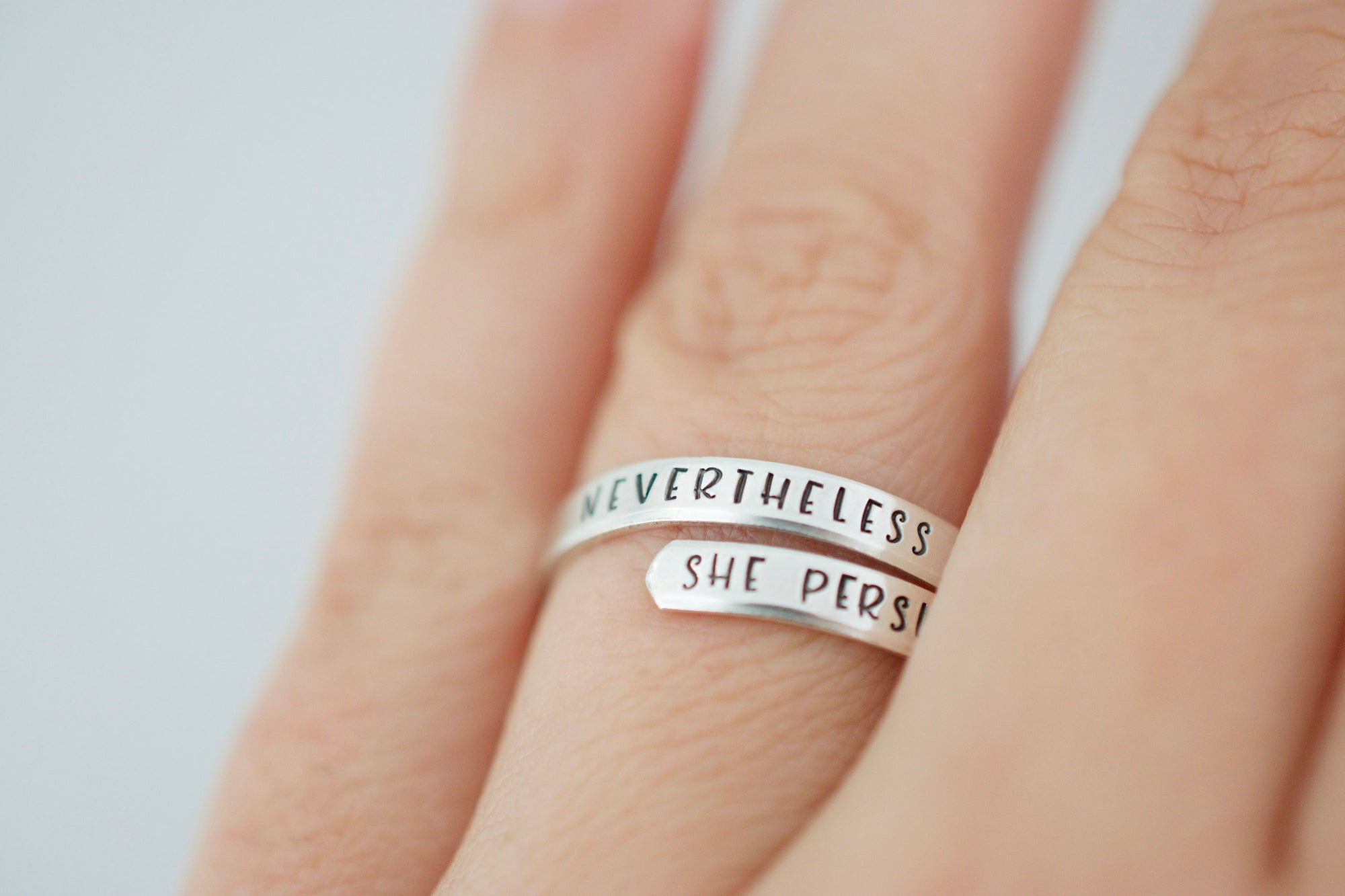 Nevertheless she persisted Wrap Ring - Sterling Silver Ring