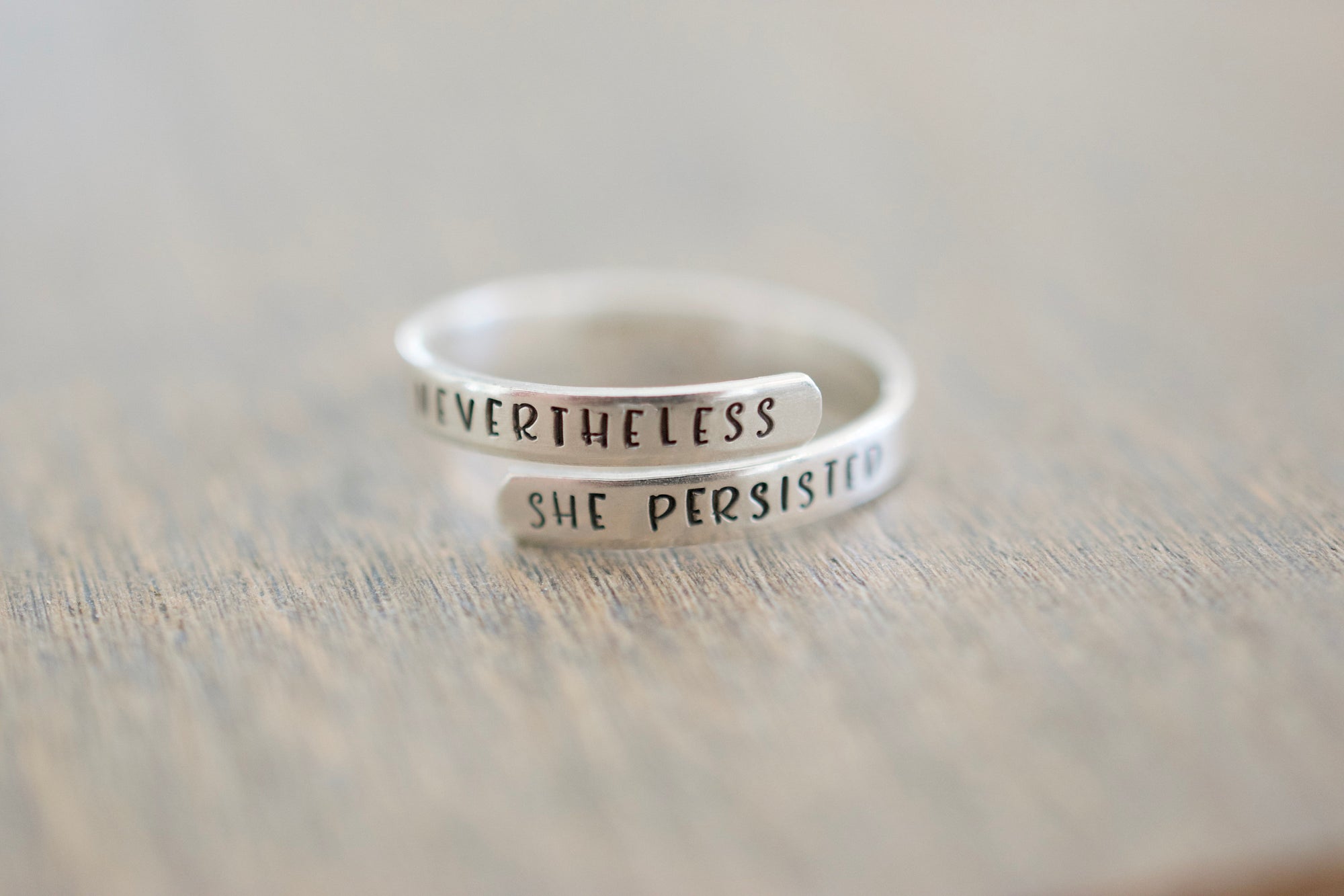 Nevertheless she persisted Wrap Ring - Sterling Silver Ring