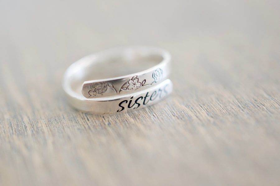 Sisters Wrap Ring - Sterling Silver Ring