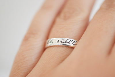 Be Still Ring - Sterling Silver Ring - Gifts for Her