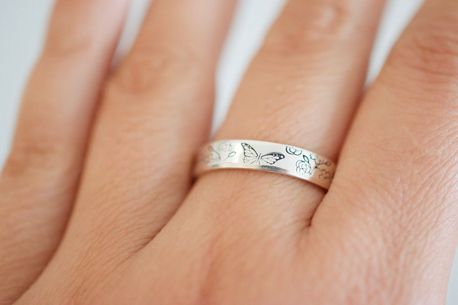 Butterfly Ring - Sterling Silver Ring - Gifts for Her